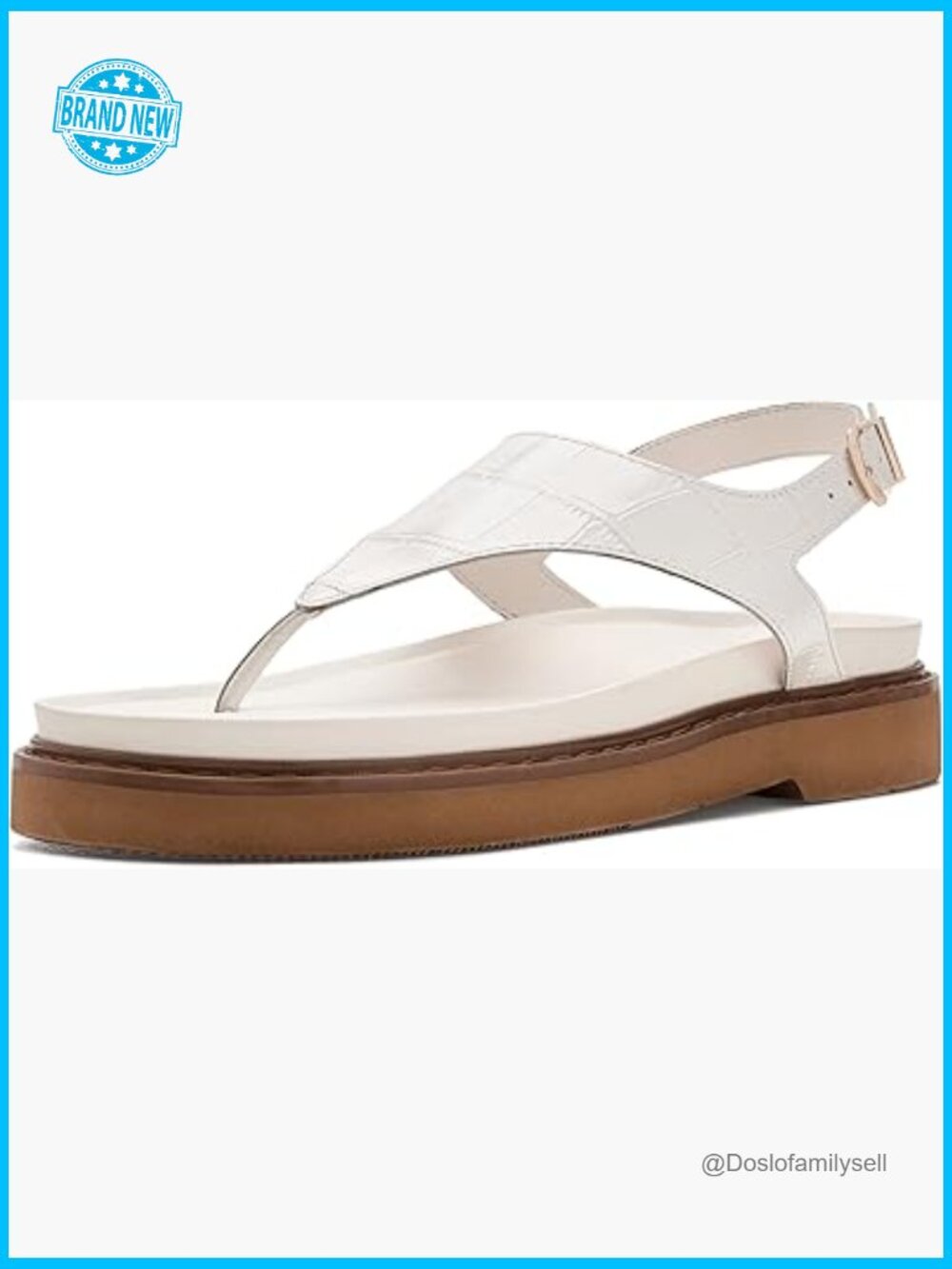Platform Thong Sandal Slingback Comfort Wedge Heeled Sandal Open Toe Buckle